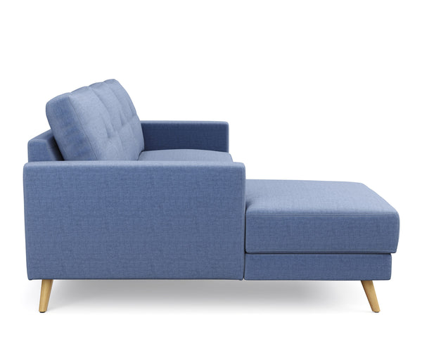 Ecksofa MANDY links blau