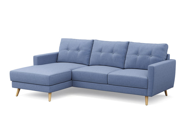 Ecksofa MANDY links blau