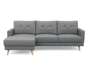 Ecksofa MANDY links grau