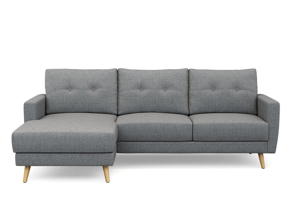 Ecksofa MANDY links grau