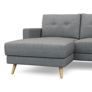 Ecksofa MANDY links grau