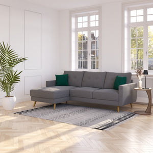 Ecksofa MANDY links grau