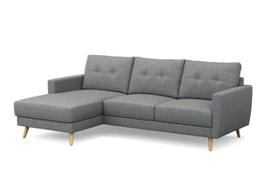 Ecksofa MANDY links grau