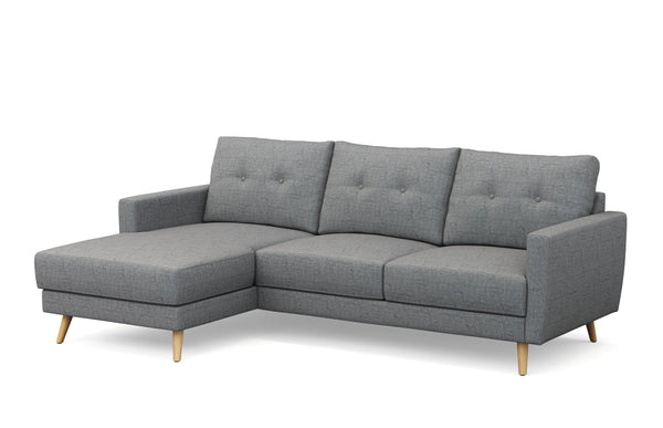 Ecksofa MANDY links grau
