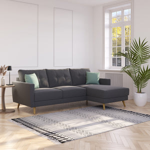Ecksofa MANDY rechts anthrazit