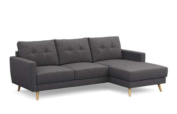 Ecksofa MANDY rechts anthrazit