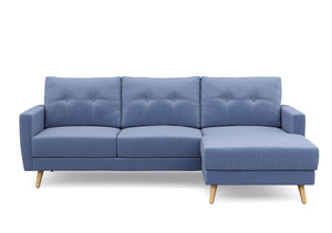 Ecksofa MANDY rechts blau
