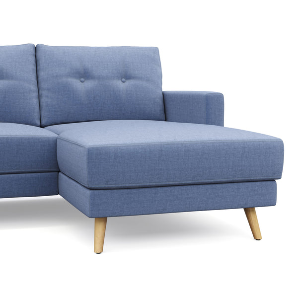 Ecksofa MANDY rechts blau