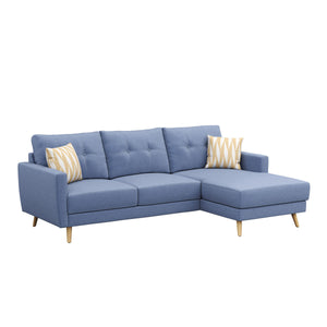 Ecksofa MANDY rechts blau