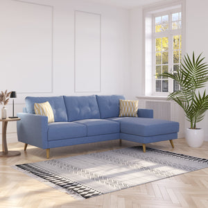 Ecksofa MANDY rechts blau