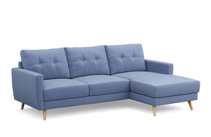 Ecksofa MANDY rechts blau