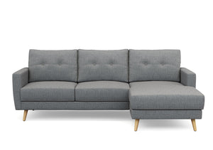 Ecksofa MANDY rechts grau