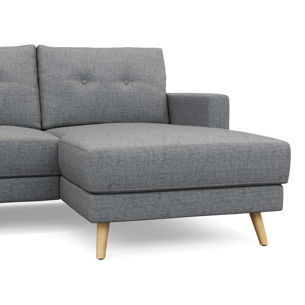 Ecksofa MANDY rechts grau