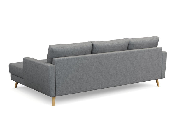 Ecksofa MANDY rechts grau