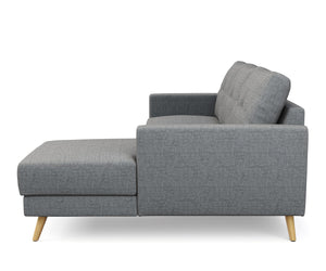 Ecksofa MANDY rechts grau