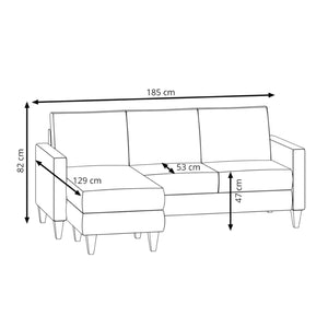 Ecksofa MILA grau
