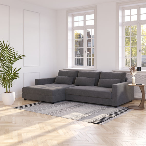 Ecksofa NAEL links anthrazit