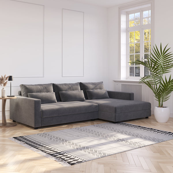 Ecksofa NAEL rechts anthrazit