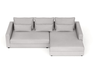 Ecksofa NAEL rechts hellgrau
