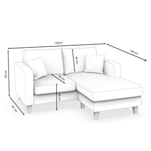 Ecksofa NOLAN rechts anthrazit