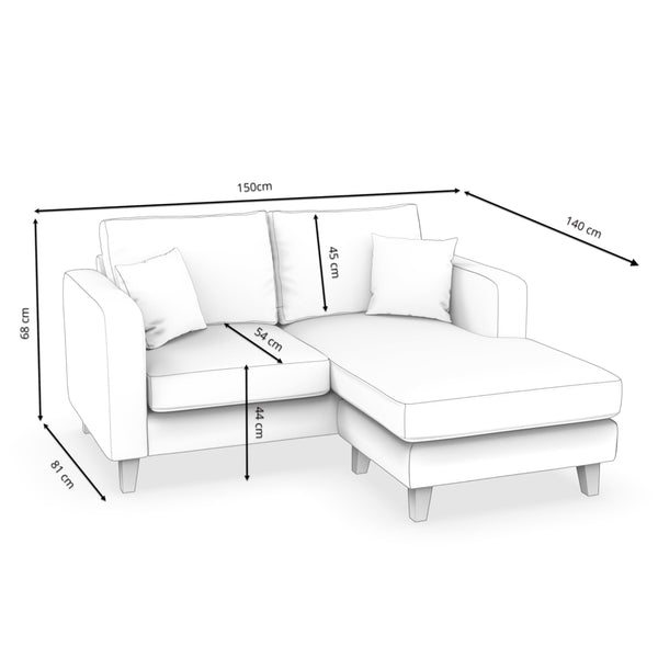 Ecksofa NOLAN rechts anthrazit