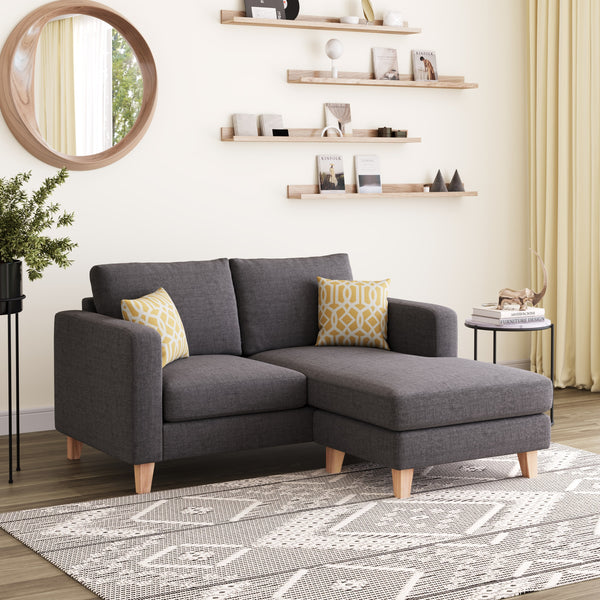 Ecksofa NOLAN rechts anthrazit