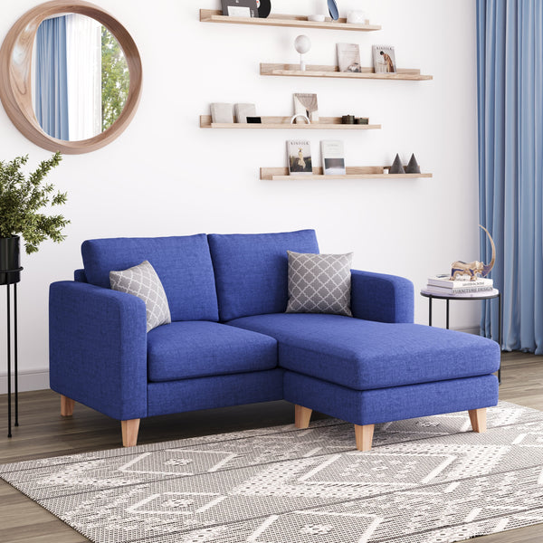 Ecksofa NOLAN rechts blau