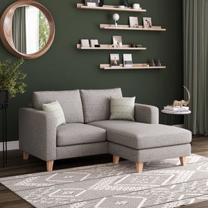 Ecksofa NOLAN rechts grau