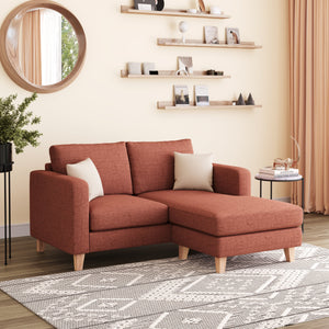 Ecksofa NOLAN rechts terracotta