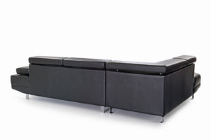 Ecksofa PHILIP links schwarz