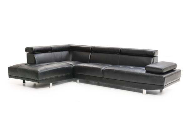 Ecksofa PHILIP links schwarz