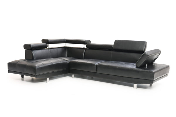 Ecksofa PHILIP links schwarz