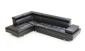 Ecksofa PHILIP links schwarz