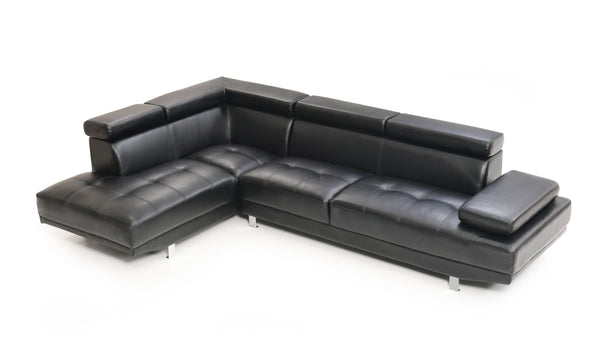 Ecksofa PHILIP links schwarz