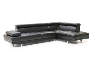 Ecksofa PHILIP rechts schwarz