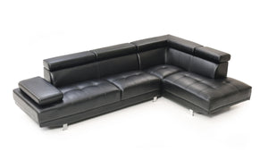 Ecksofa PHILIP rechts schwarz