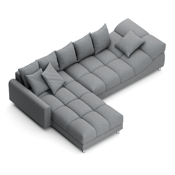 Ecksofa SUMMER links grau