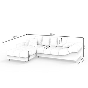 Ecksofa SUMMER links grau