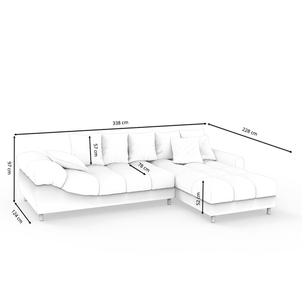 Ecksofa SUMMER rechts anthrazit