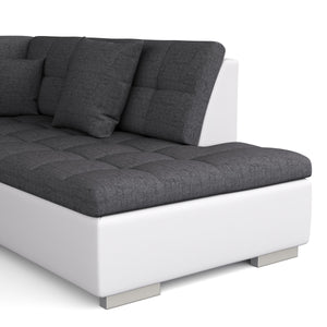 Sofa ARIA links grau/weiss