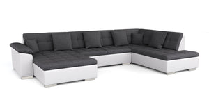Sofa ARIA links grau/weiss