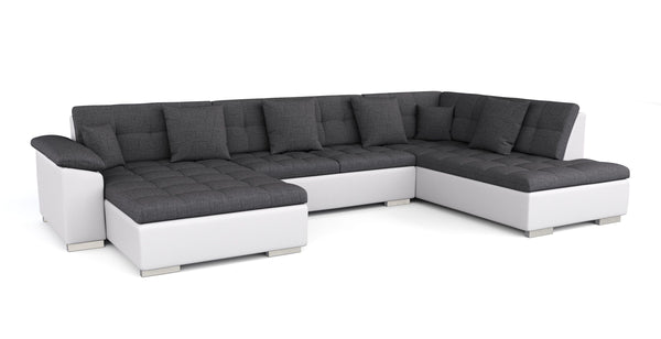 Sofa ARIA links grau/weiss
