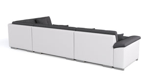 Sofa ARIA links grau/weiss