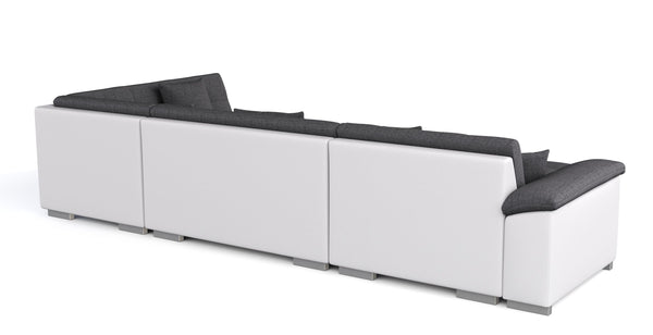 Sofa ARIA links grau/weiss