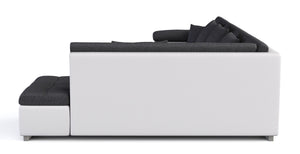 Sofa ARIA links grau/weiss