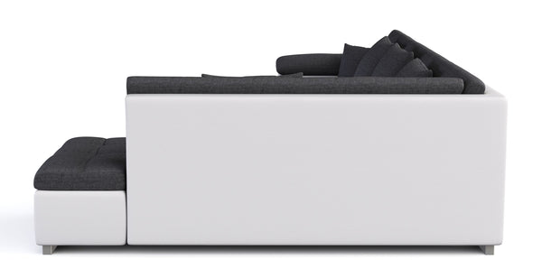 Sofa ARIA links grau/weiss