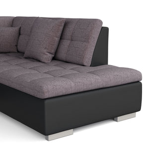 Ecksofa ARIA links taupe/schwarz