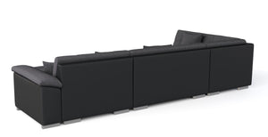 Sofa ARIA rechts grau/schwarz