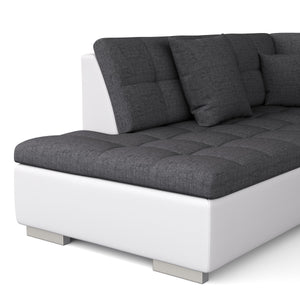 Sofa ARIA rechts grau/weiss