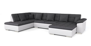 Sofa ARIA rechts grau/weiss